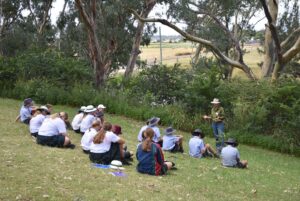Landcare tecahing group of students